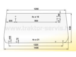 STAKLO ZADNJE ZAKRIVLJENO L1407 CS17