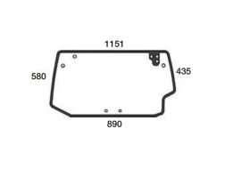 STAKLO KABINE ZADNJE TONIRANO DEUTZ/SAME 
