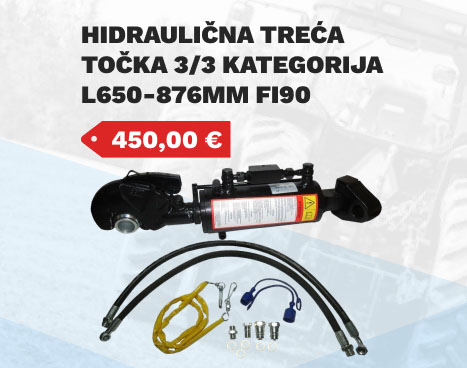 HIDRAULIČNA TREĆA TOČKA 3/3 KATEGORIJA L650-876MM FI90